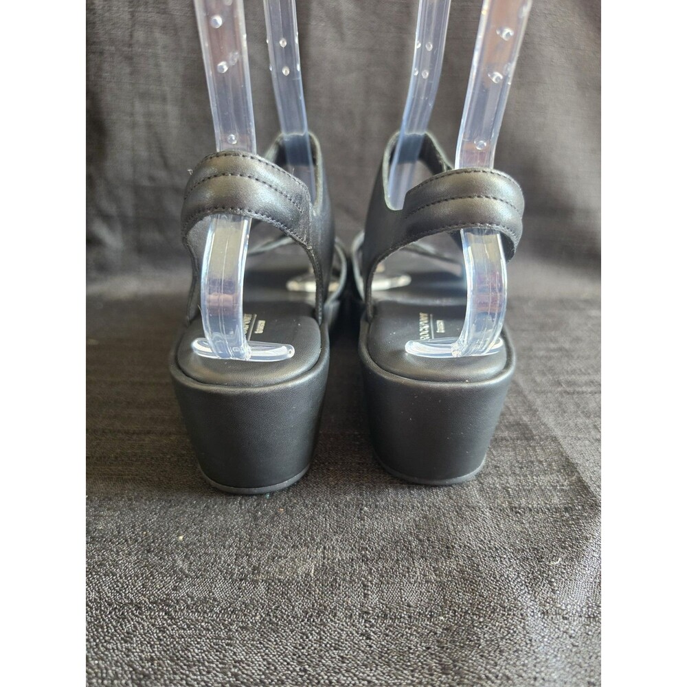 Women's Rockport Amira Wedge Sandal Black Leather Size 11M - Picture 5 of 10